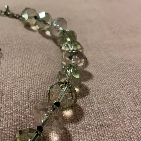 Acrylic Clear/Smoke-Coloured Necklace/Earring Set. - Picture 2 of 4